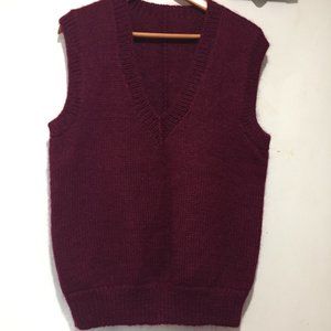 VINTAGE HAND KNITTED WOOL VESTS SIZE XL
